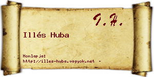 Illés Huba névjegykártya